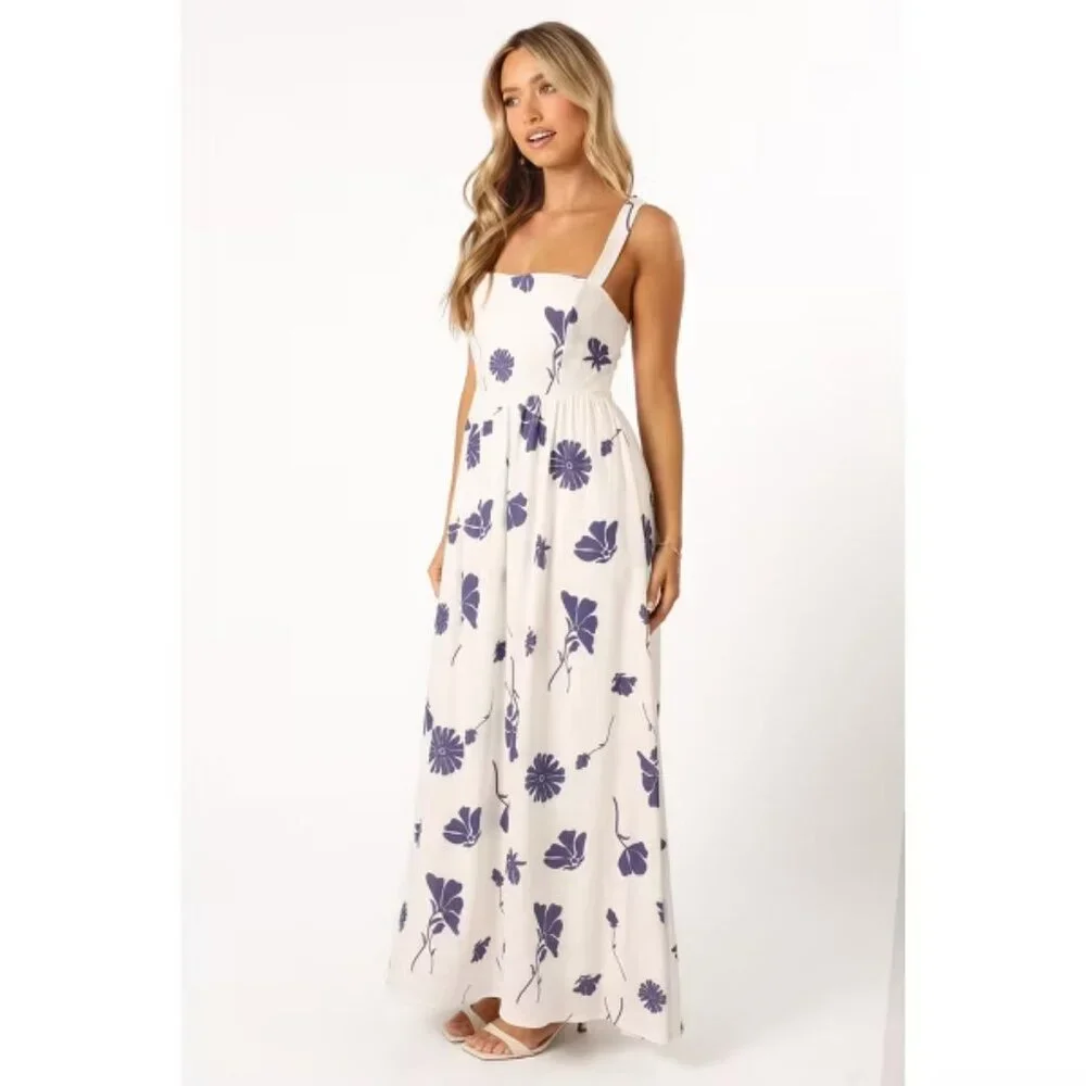Petal & Pup Hazel Navy Floral Maxi Dress L - Picture 6 of 9